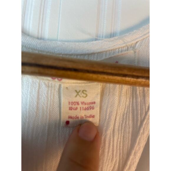 Shrinking Violet Embroidered RacerbackTank Womens XS - Picture 4 of 4